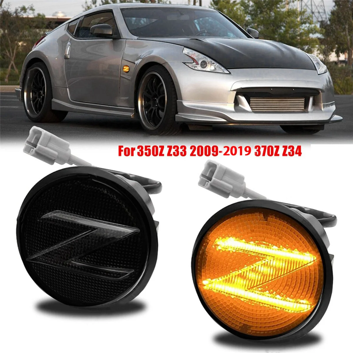 Car LED Side Marker Turn Signal Lights for 350Z Z33 2009-2019 370Z Z34