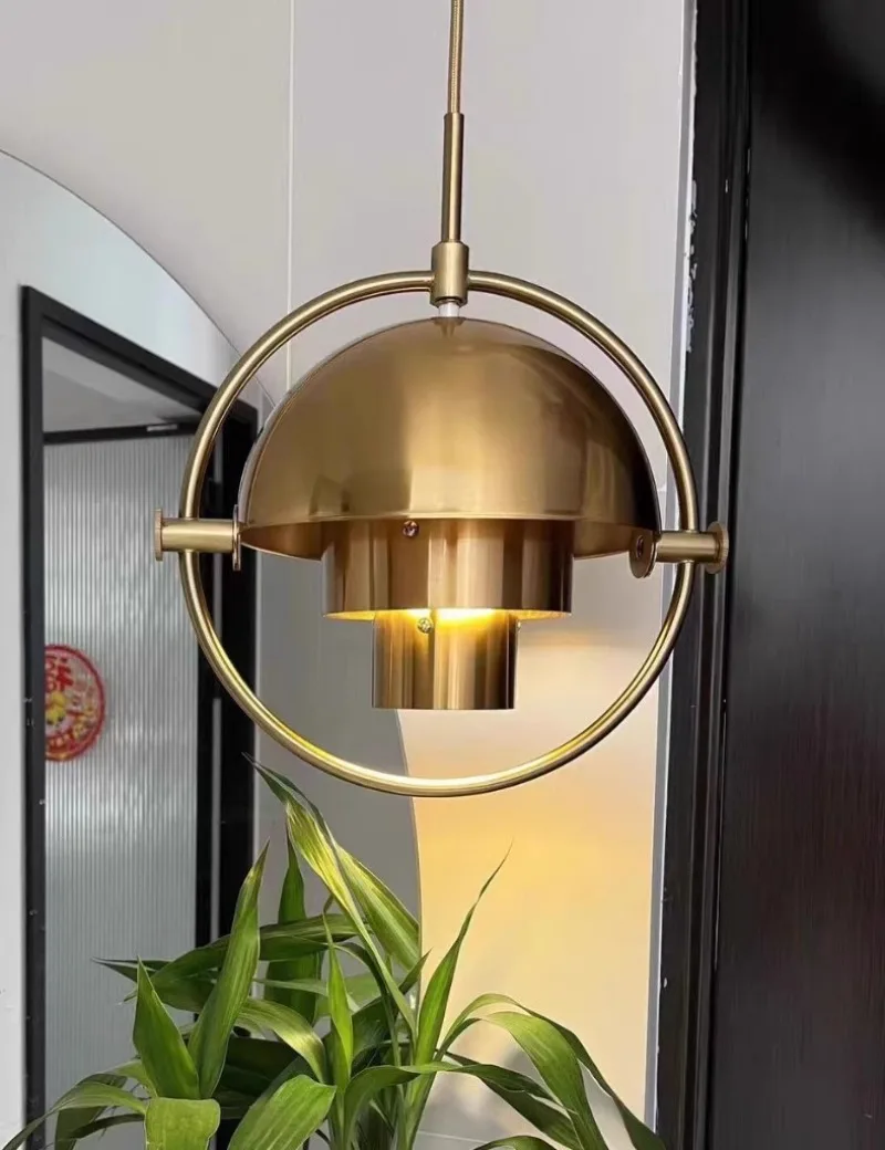 Danish Rotating Gubi Metal Helmet Pendant Bar Restaurant Modern Designer Bedroom Bedhead Iron Decorative Light