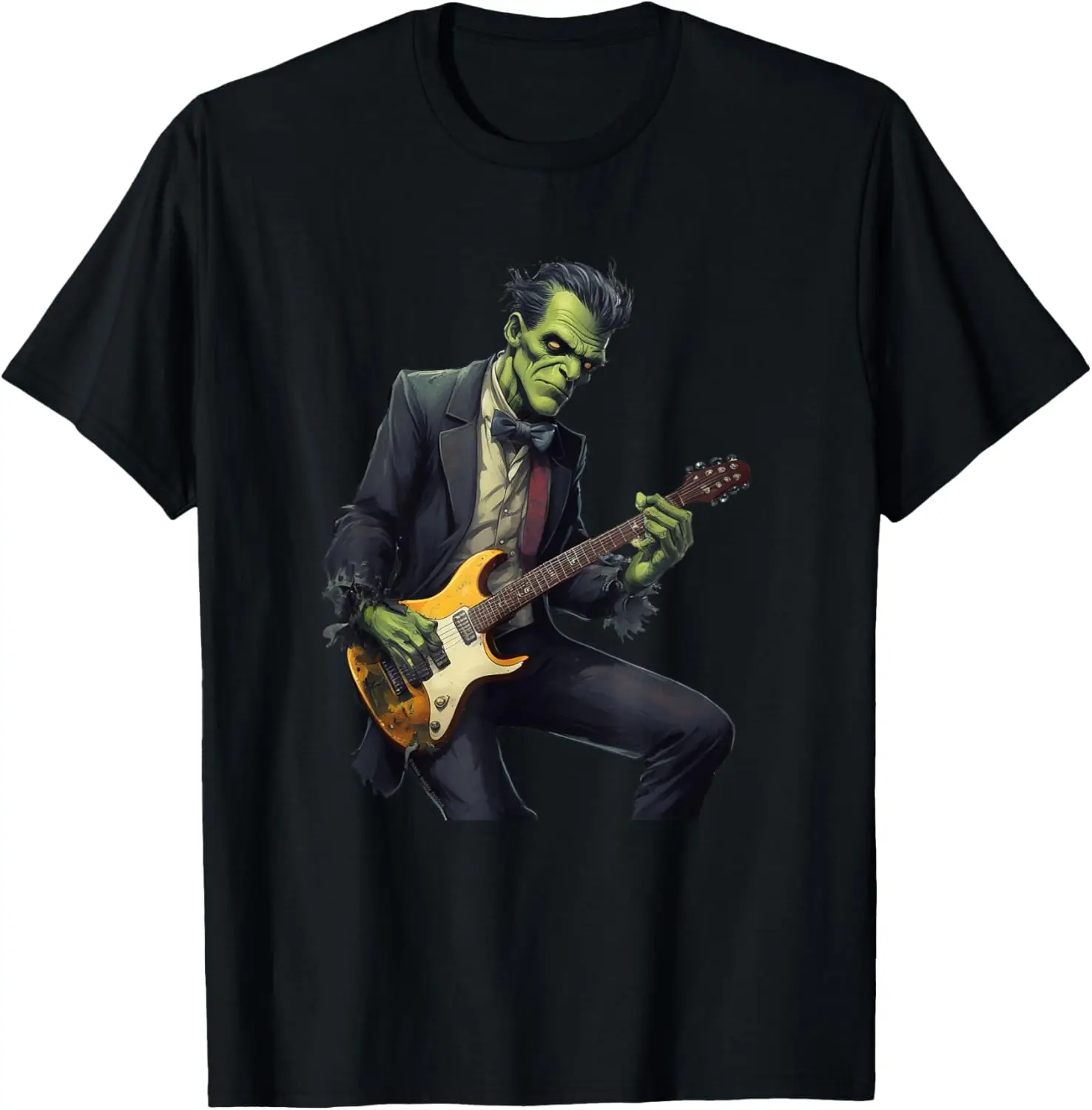 Halloween Cool Monster Playing Electric Guitar T-Shirt