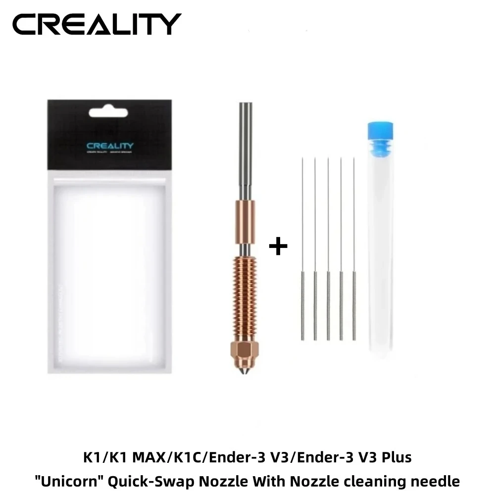 Creality K1C Nozzle Unicorn Quick Plug Ender 3 V3 Nozzle Fits K1C/K1 Max 3D Printer Ceramic Heater Block Hot End Accessory