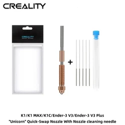 Creality K1C Nozzle Unicorn Quick Plug Ender 3 V3 Nozzle Fits K1C/K1 Max 3D Printer Ceramic Heater Block Hot End Accessory