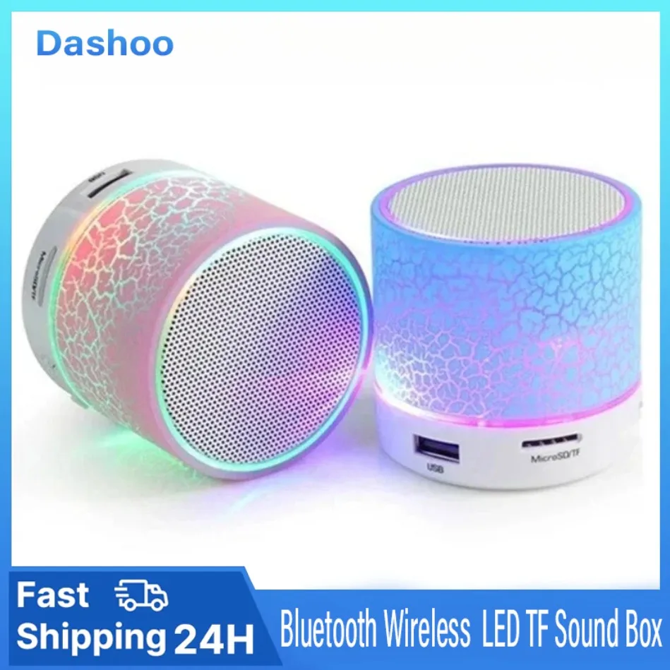 Wireless Mini Speaker, Subwoofer,  LED TF Card USB 7 Colour Light Wireless Mini Speaker, Portable Small Speaker