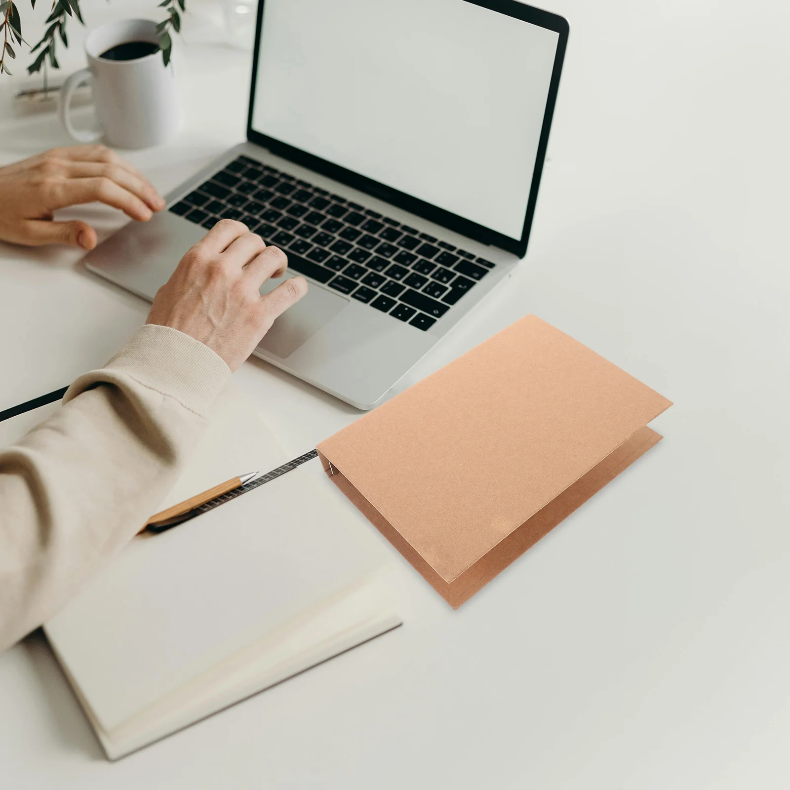 Cubierta de carpeta de papel Kraft Retro A6, carcasa resistente para cuaderno, funda protectora fácil de limpiar para notas de negocios, estudio de escritura creativo