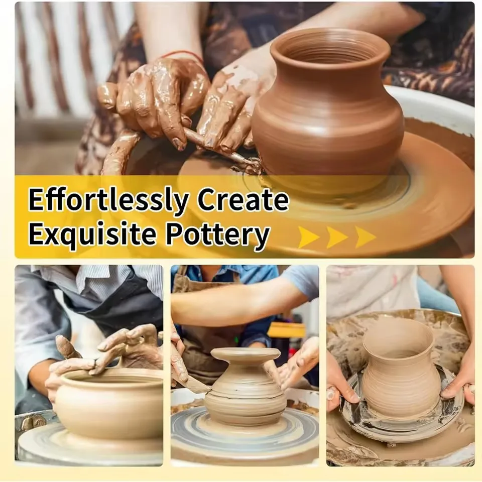 New 25cm Double Face Use Aluminum Turntable for Ceramic Clay Sculpture Platform Pottery Wheel Lazy Rotary Tools High Quality