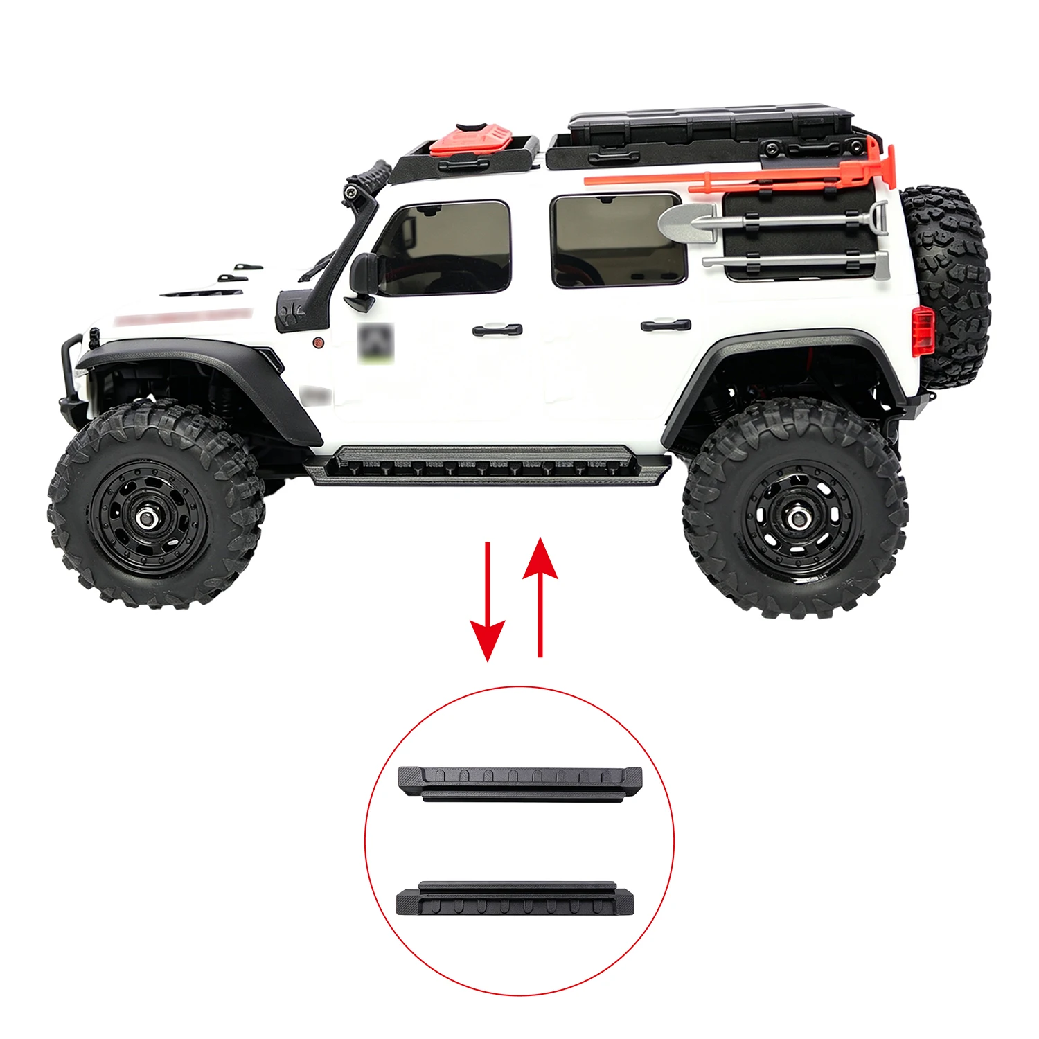 Nylon Side Pedal Side Plate Left & Right Foot Pedal for 1/30 Axial SCX30 Jeep Wrangler RC Crawler Upgrade Parts
