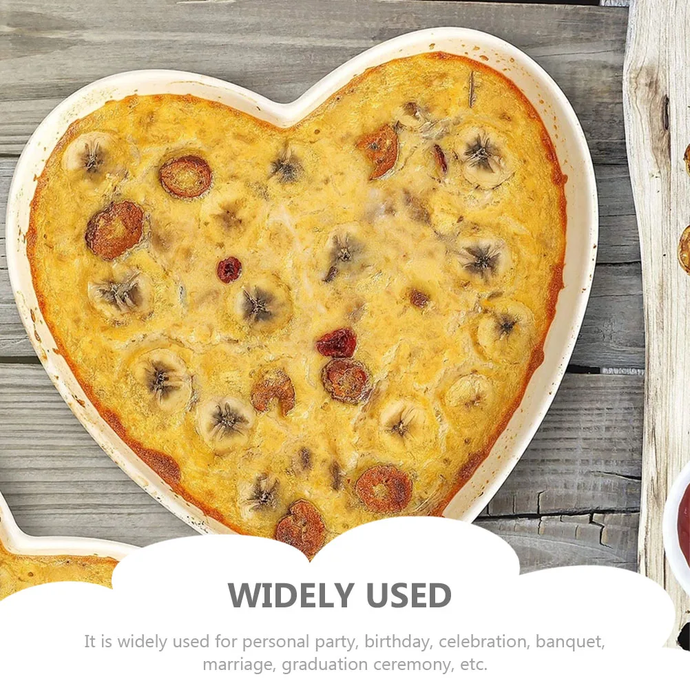 

2Pcs Heart Ceramic Snack Tray Food Plate Fruit Serving Tray Salad Dish for Restaurant Family Ceramic Plate