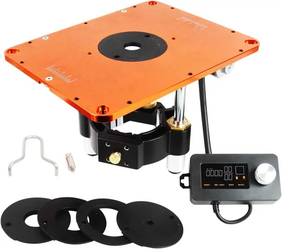 

Motorized Router Lift Systems for 3-1/2" Diameter Motors, 9-1/4'' x 11-3/4'' Plate 5-Piece Insert Ring Kit