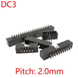 10Pcs 2.0mm 2mm DC3 Double Row 6/8/10/12/14/16/18/20/30/34/40 Pin Male IDC Socket Connector DIP Straight Box Header