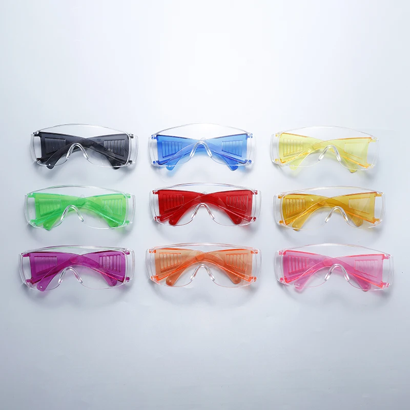 Colorful Ventilated Side Shield Safety Goggles Waterproof Splash Proof Eyewear Water Festival Party Labor Use