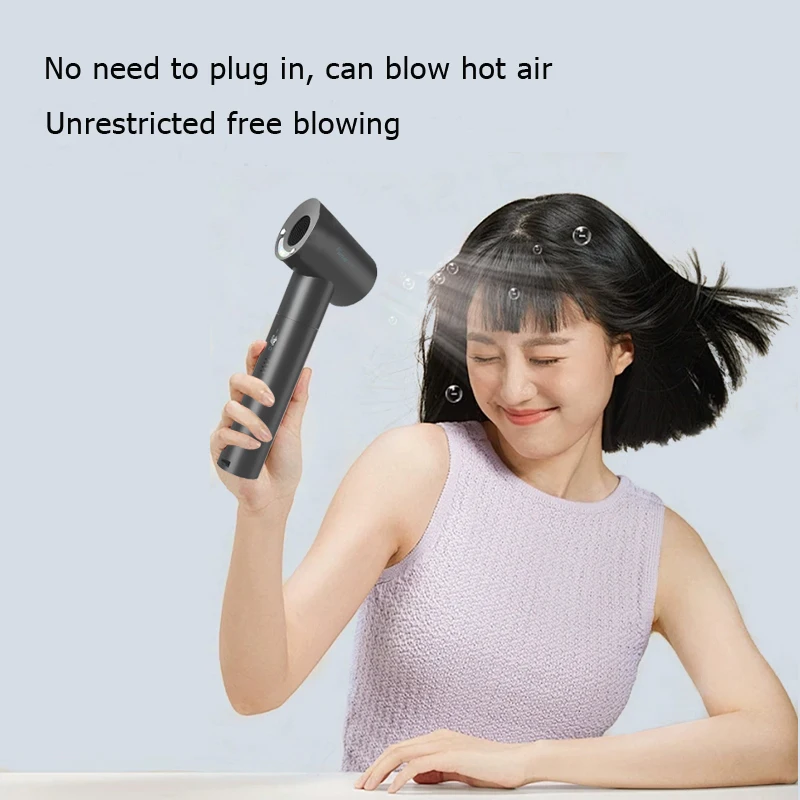 USB Rechargeable 2-in-1 Hair Styling Set Blow Dryer Straightener And Curling Iron No Need to Plug in for Use