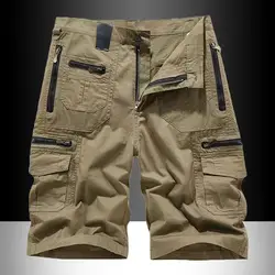 New cross-border men's loose straight leg summer trend casual shorts with multiple pockets of pure cotton workwear shorts