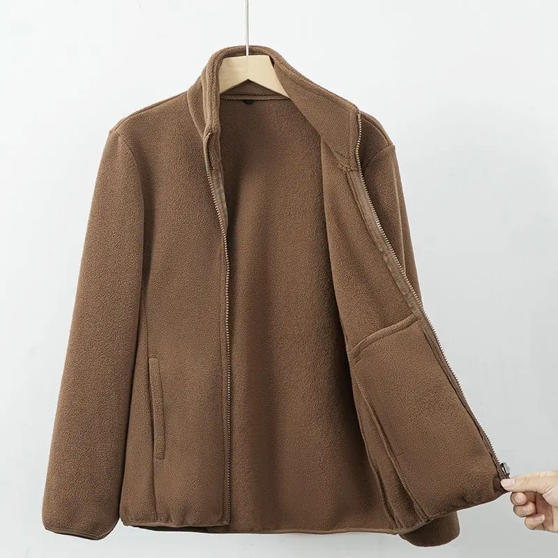 Women's Winter Fleece Jacket Lightweight Full Zip Sweatshirts Coat Casual Zipper Soft Warm Sweaters Outwear Female