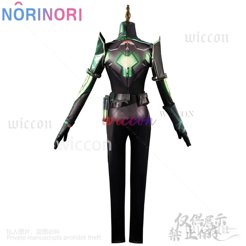 Anime Game VALORANT Viper Cosplay Costume Green Sexy Jumpsuit Uniform Black Wigs For Girls Woman Halloween Roleplay Customized