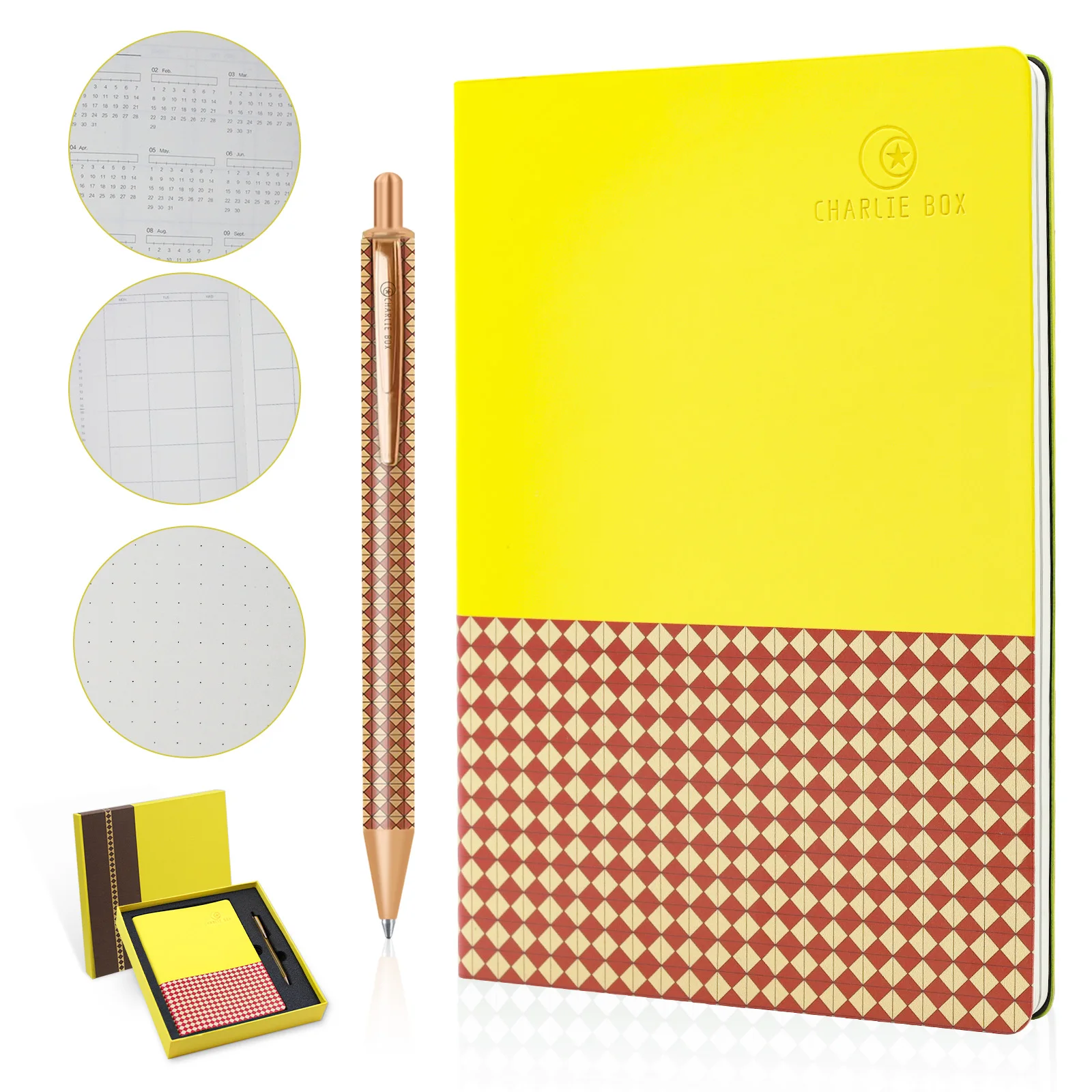 TUNJILOOL-cuaderno A5 con bolígrafos de Metal de 0,5mm, juego de papelería para negocios, oficina, trabajo, escuela, suministros de oficina, papelería