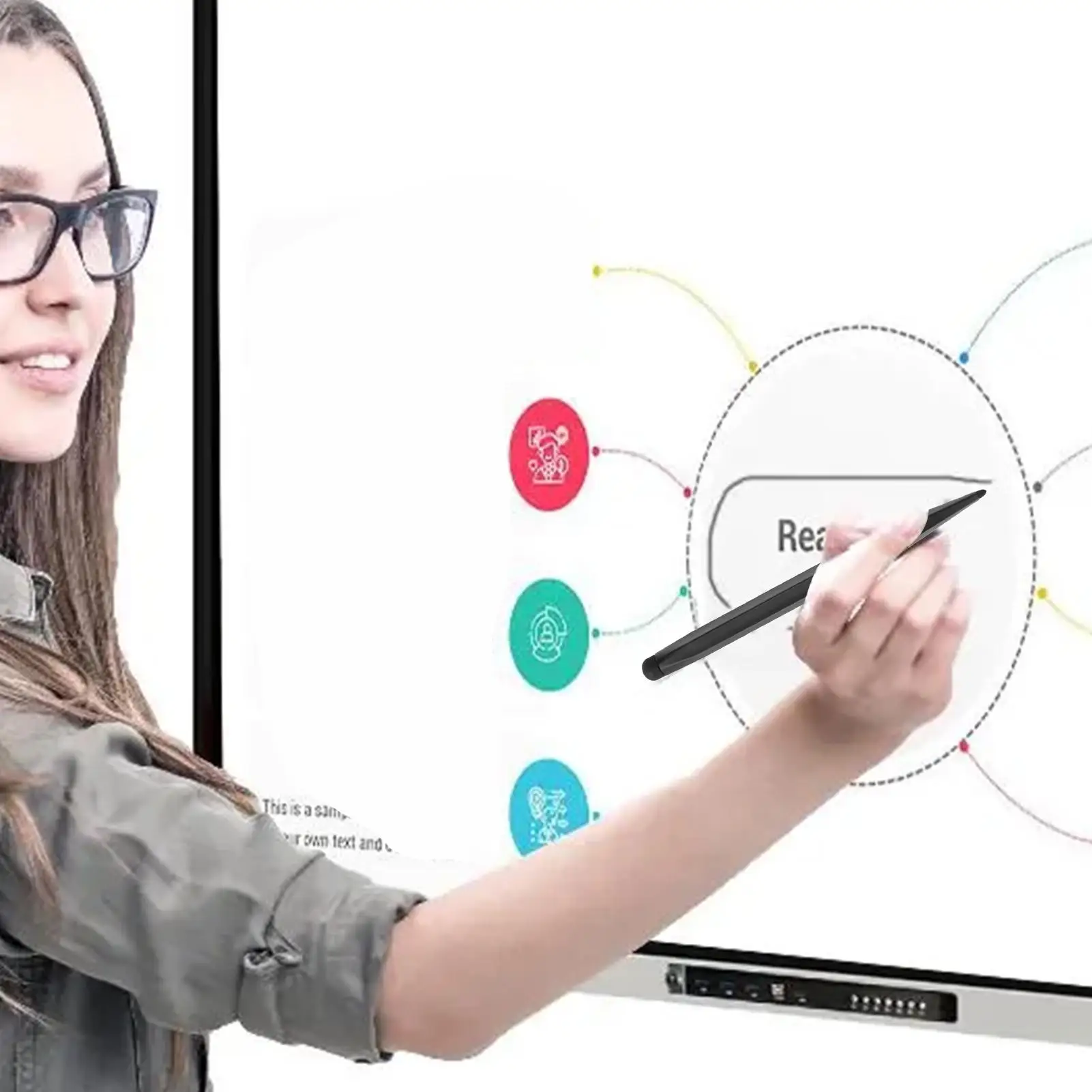 Universal Tablet Capacitive Painting And Writing Pen Large-screen Double Tips Touch Screen Pen For Business