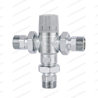 Brass chrome plated automatic thermostatic mixing valve Automatic temperature control valve, universal thermostatic valve