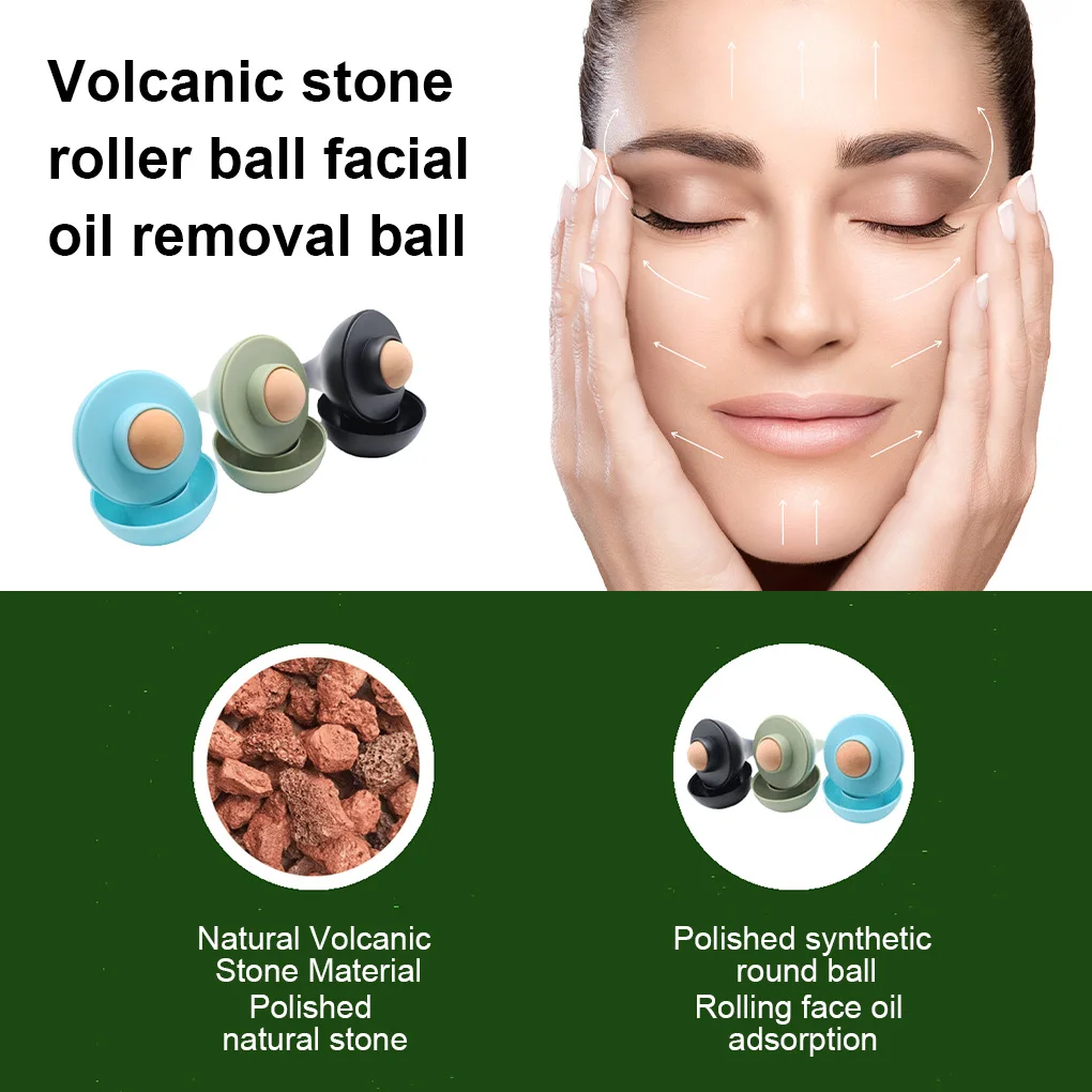 Facial Oil Absorbing Roller Stone Stick Washable Forehead Absorption