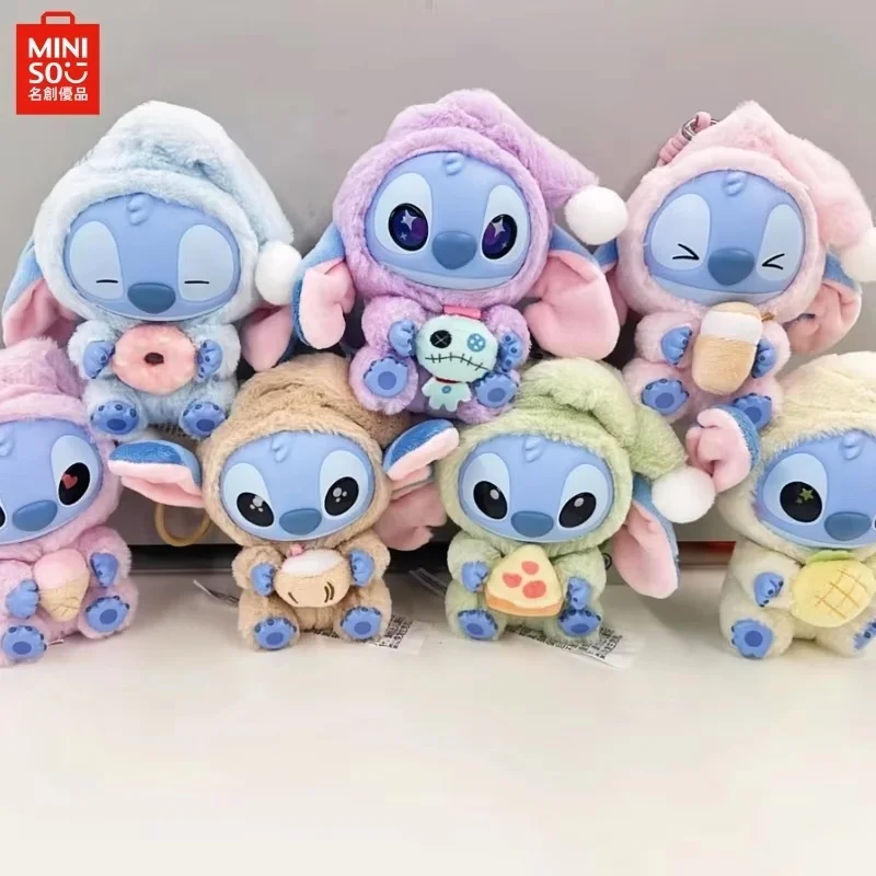 

New Famous Vinyl Plush Blind Box Disney Stitch Mysterious Box Again Sleepy Also Want To Eat A Bite Series Of Action Figures