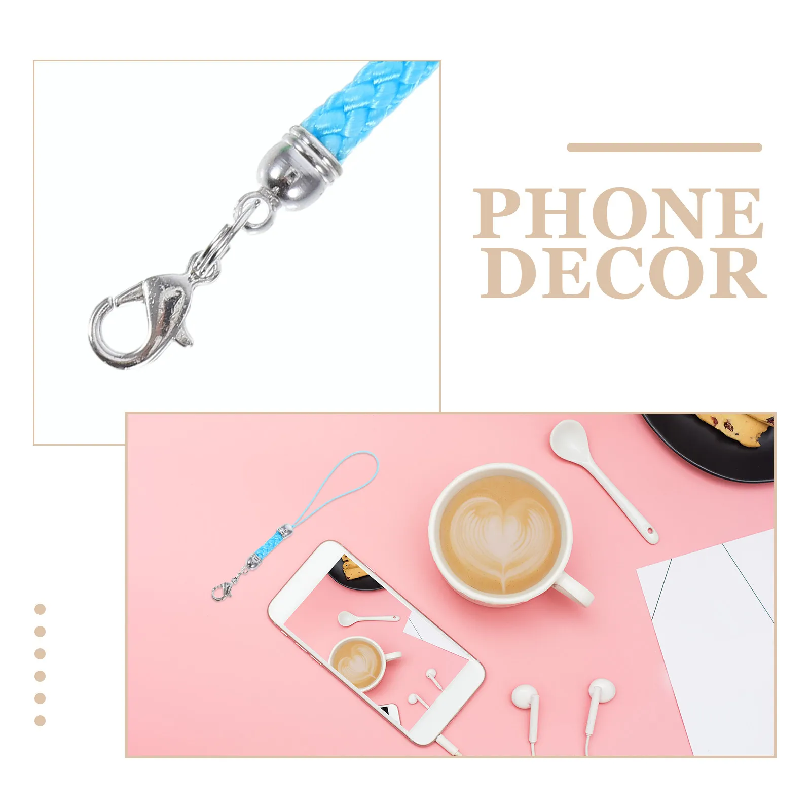 30Pcs Colorful DIY Charm Straps with Lobster Clasp for Cell Phone Tablet Camera USB Disk Name Tag Handmade Jewelry Accessories