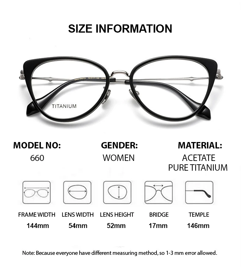 Chashma Prescription Glasses Frame Cat Eye Acetate Women Fashion Optical Lenses Frame Top Quality Design Gafas Teens for Myopic