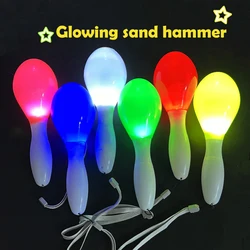 Creative LED Glowing Sand Hammer Toys Funny Kids Flashing Toy Fun Wacky Cheering Props Children's Holiday Party Birthday Gifts