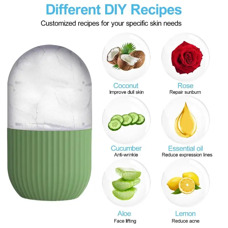 Ice Face Roller Ice Cube Beauty Massage Silicone Ice Mold For Eye Puffiness Ice Facial Roller Shrink Pores Multifunctional Mold view 4
