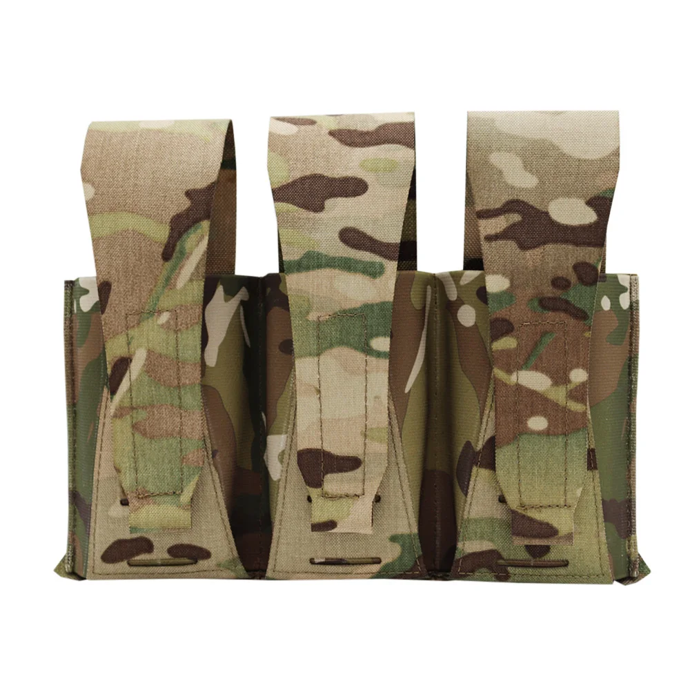 VULPO Tactical Vest 5.56 M4 Magazine Pouch Front Panel Laser Cutting Triple Mag Pouch For Hunting Airsoft Vest Gear