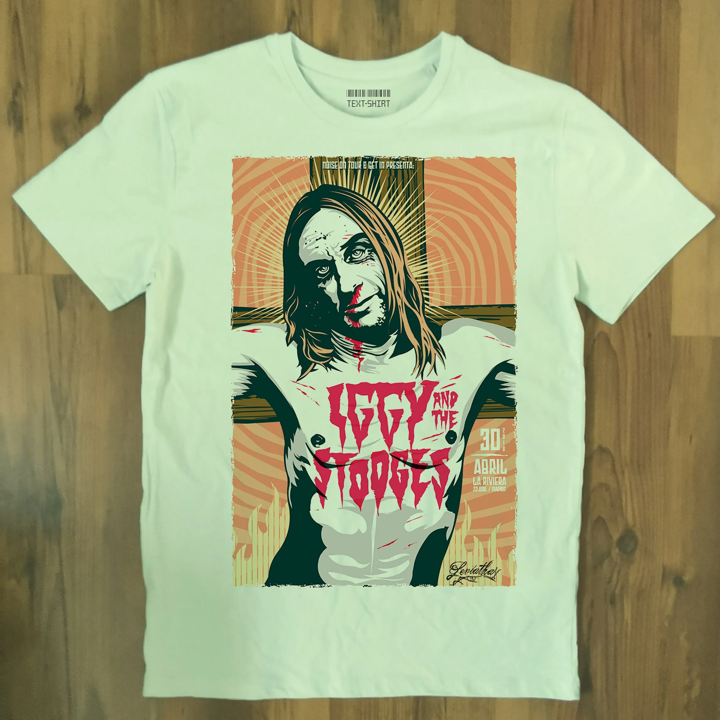 Футболка Iggy Pop Stooges2 для мужчин и женщин, уникальная хлопковая Футболка ручной работы высокого качества