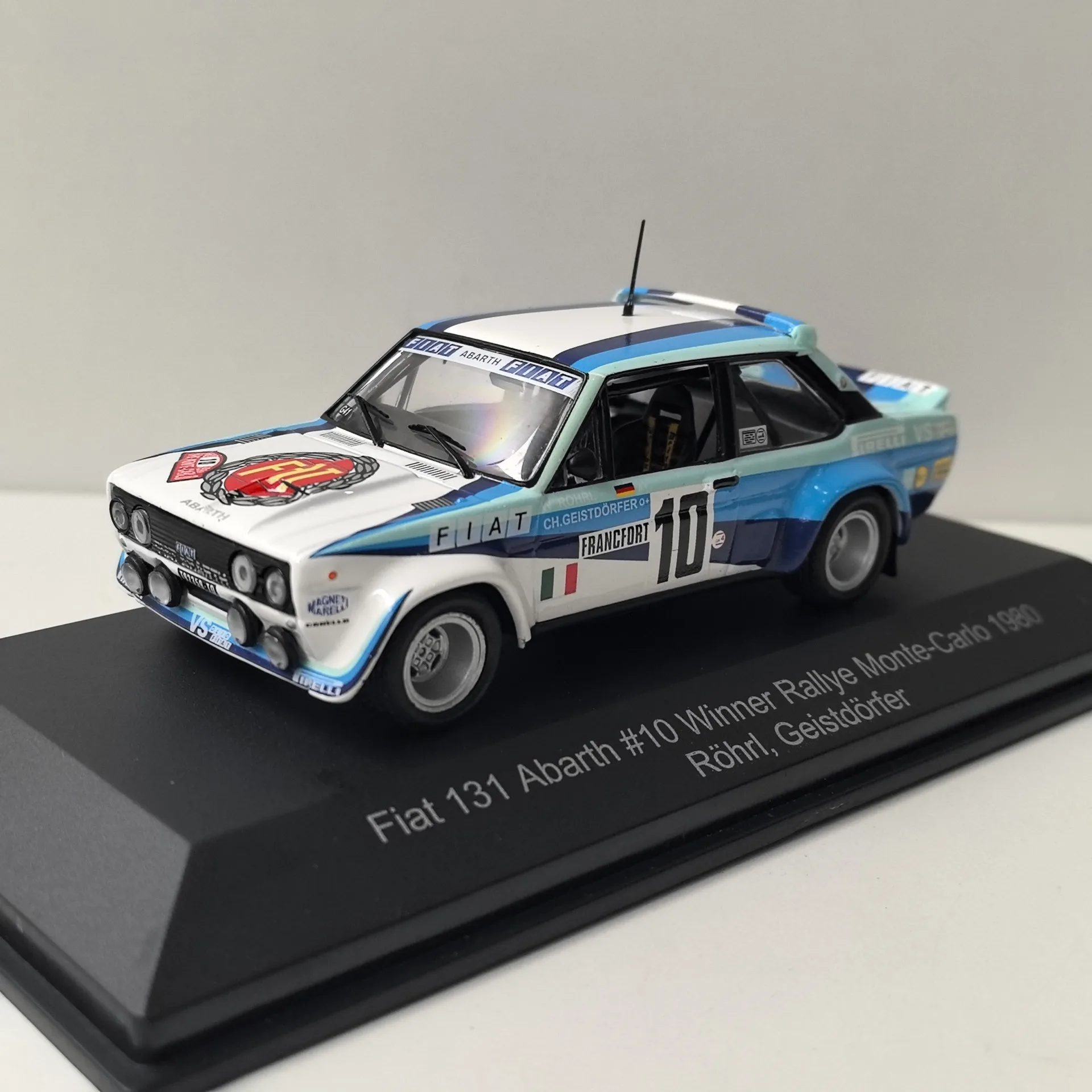 

Flaws Diecast CMR 1/43 Scale FIAT 131 Abarth #10 1980 Fiat Racing Alloy Car Model Collectible Toy Gift Souvenir Display Ornament