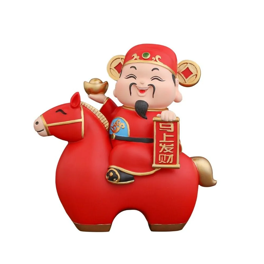 

New Chinese Style Horse Figurines Decorative Ornament Lucky Treasure Year of The Horse Wealth Symbol Horse Year Design