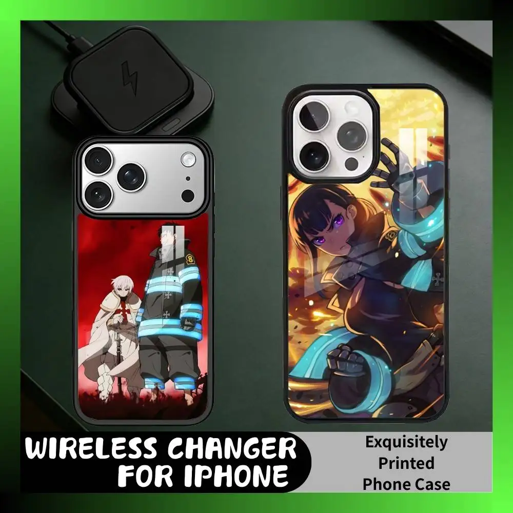 

FF-Fire S-Sho K-Kusakabe Characters Phone Case For iPhone17,16,15,14,13 Plus,Pro Max Magnetic For Magsafe Wireless Charging