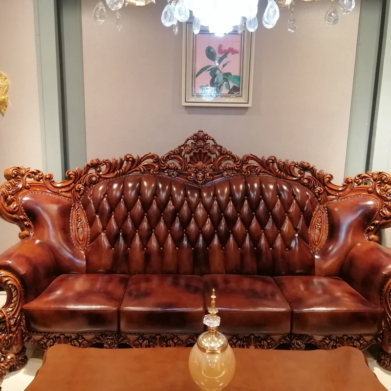 For Hot Selling Classical Living Room Sofa Set Furniture Royal Luxury king Chair Sofa Sets With High Quality