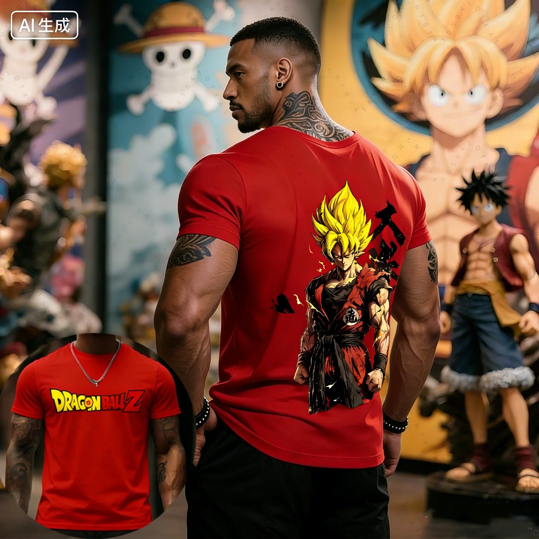 

Футболка из хлопка с принтом аниме «Драгон Бол», свободный крой, для мужчин и женщин, весна-лето, модный спортивный топ, повседневная одежда ﻿ ﻿