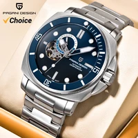 PAGANI DESIGN 2025 nuevo Tourbillon esqueleto reloj automático de lujo para hombres Japón NH39A reloj de pulsera mecánico de acero inoxidable para hombres