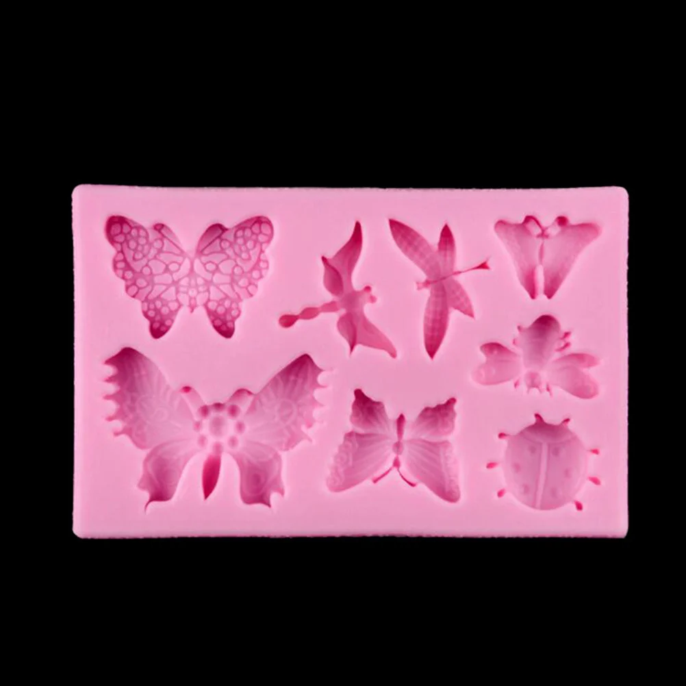 

Silicone Molds Nonstick Insect Chocolates Candy Moulds DIY Soap Pink for Home Kitchen Baking Silicone Candy Moulds