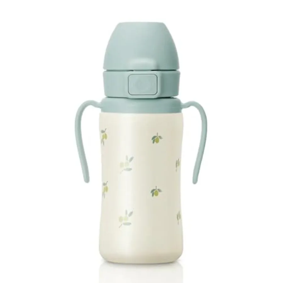 

Insulated 316 Stainless Steel Spill Proof Straw Cup, Water bottle with Flip Top for Toddlers, BPA Free