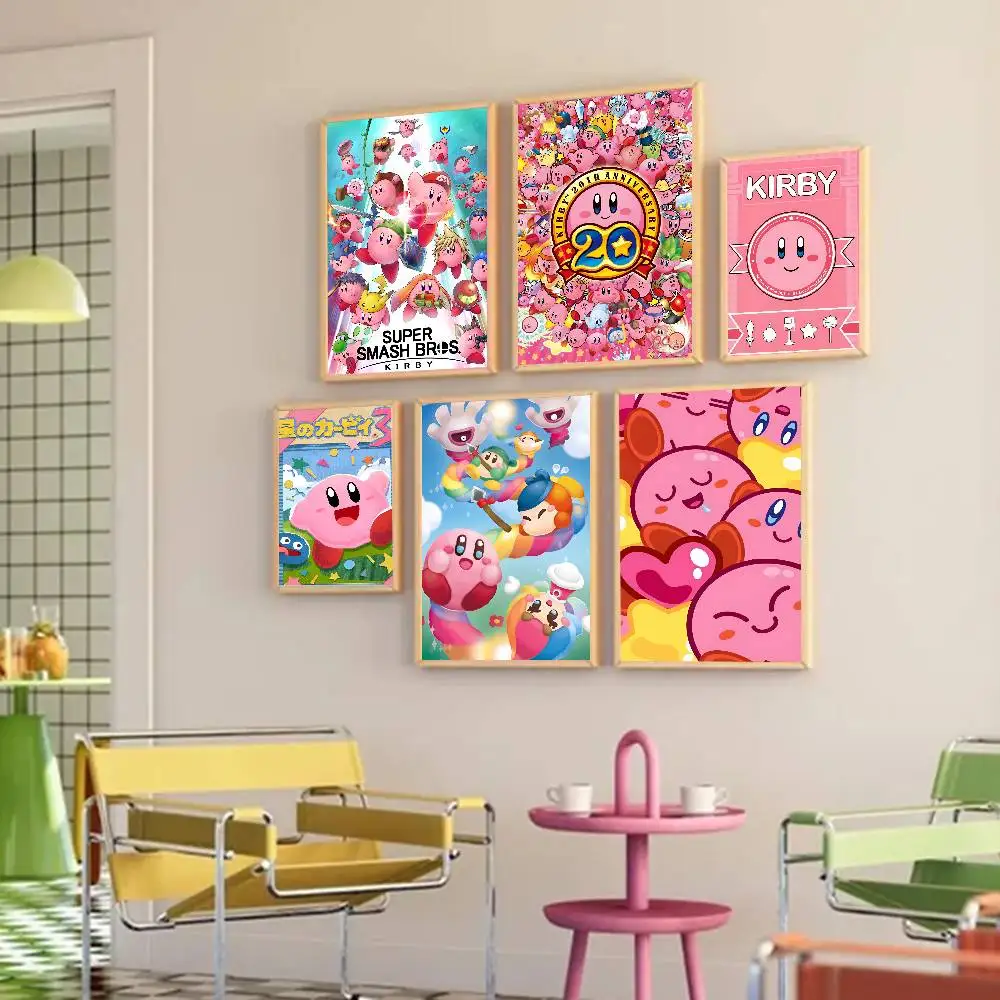 Poster Kirby Imperméable 20x30 Cm – Décoration Murale Salon, Salle De Bain – Facile à Nettoyer – Style Sans Cadre