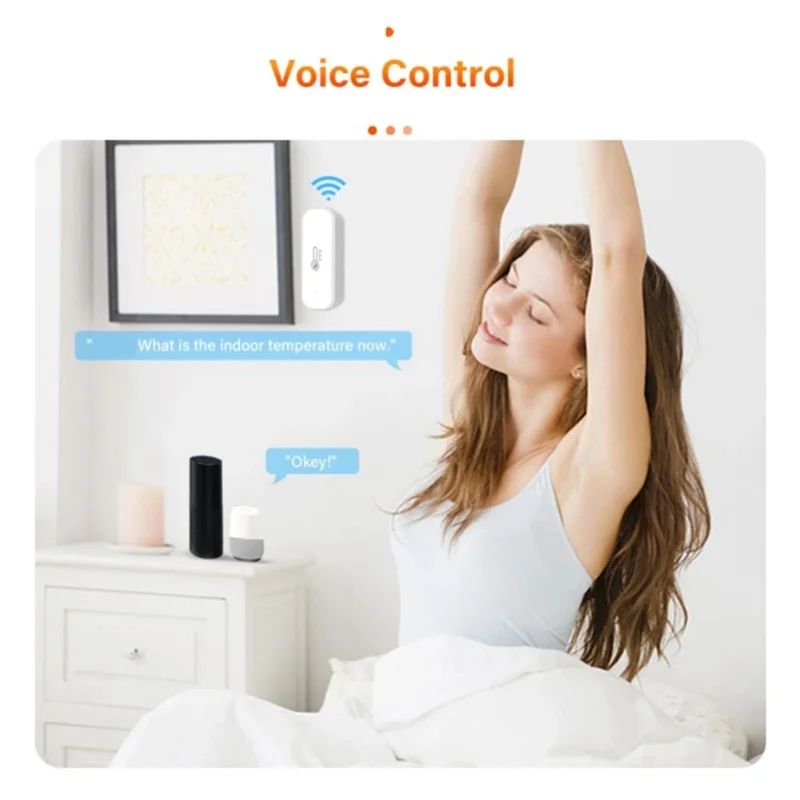 M20K Multi-Functional Graffiti Smart Wifii Temperature Humidity Sensor Portable House Smart Linkage Sensor Easy To Use