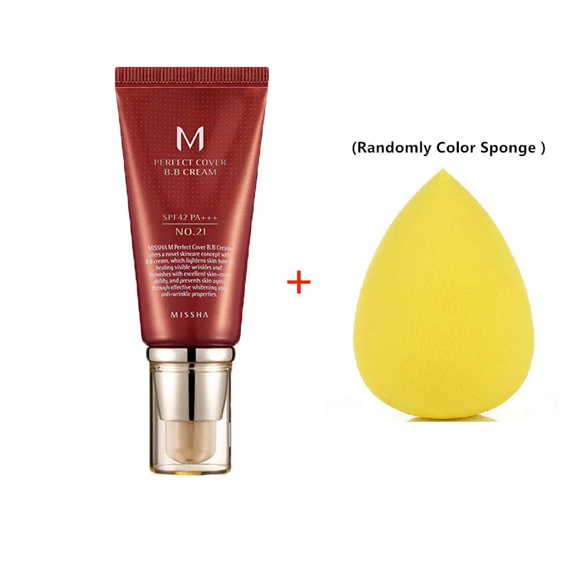 

MISSHA M Perfect Cover BB Cream 50ml + ESPOIR Silicone Sponge Moisturizing Foundation Natural Brightening Makeup Korea Cosmetics