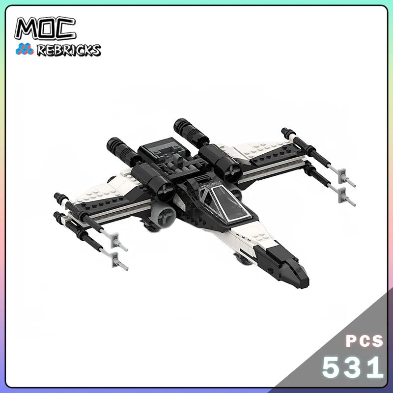 Partisans' Spacefighter Assembly Bricks MOC-130808 Interstellar Combat Aircraft Model Building Blocks Collectible Toys For Kids