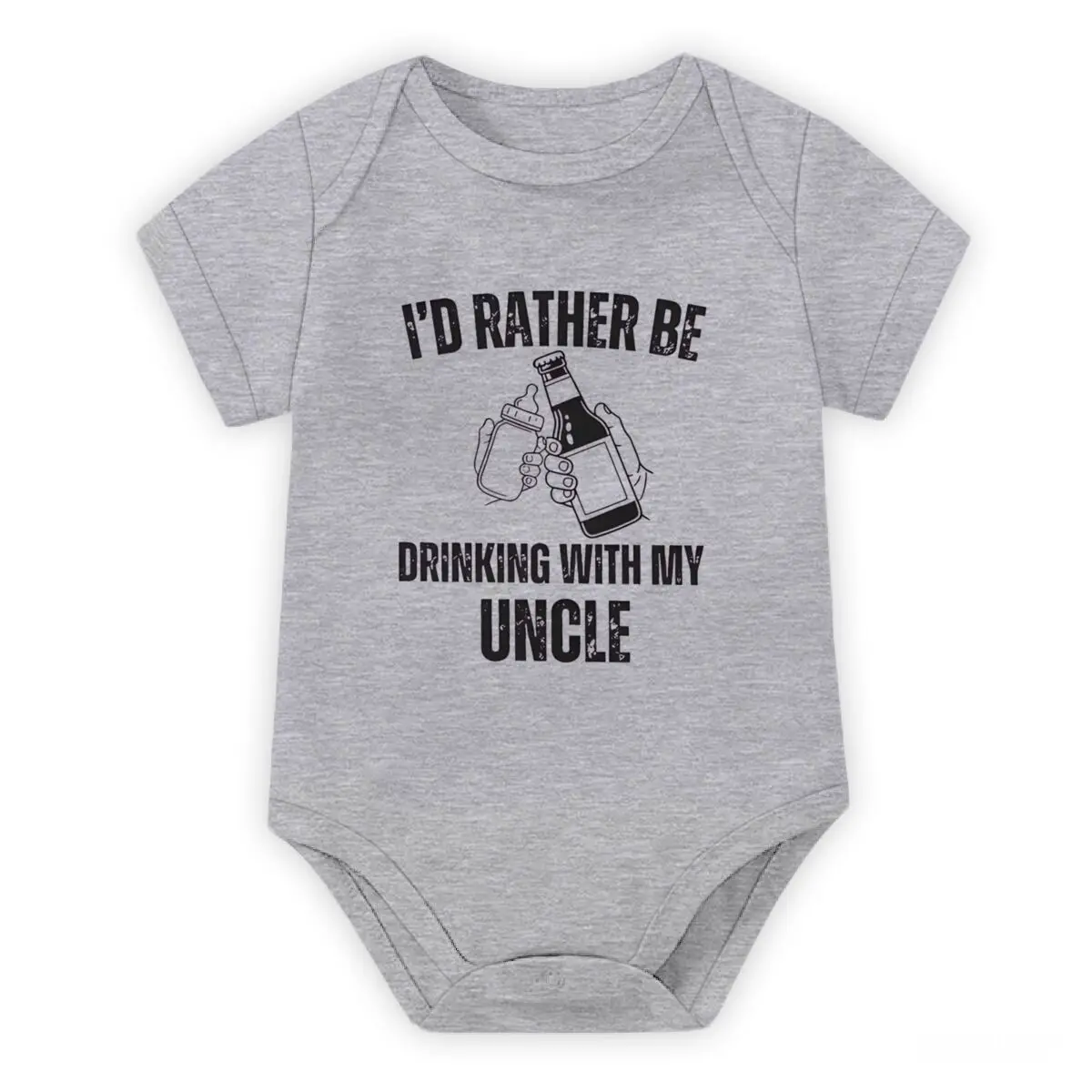 أفضل أن أشرب مع العم الخاص بي طقم قطعة واحدة مضحك العم الطفل ارتداءها قصيرة الأكمام القطن الوليد فتاة الصبي داخلية