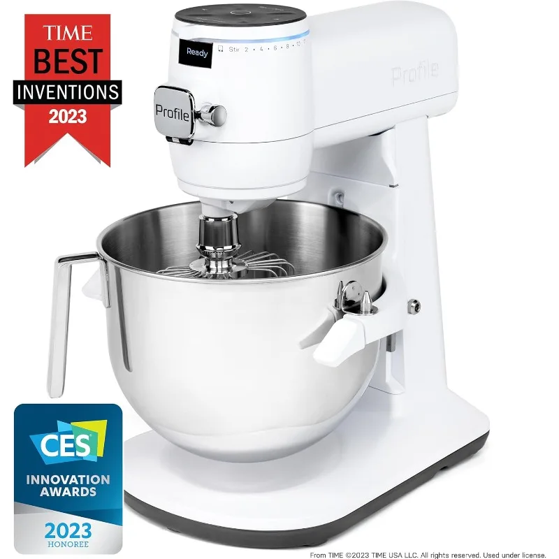 Stand Mixer w/Built-In Smart Scale & Auto Sense Technology, 7qt Stainless Steel Bowl, 11 Speed l Dough Hook, Beater