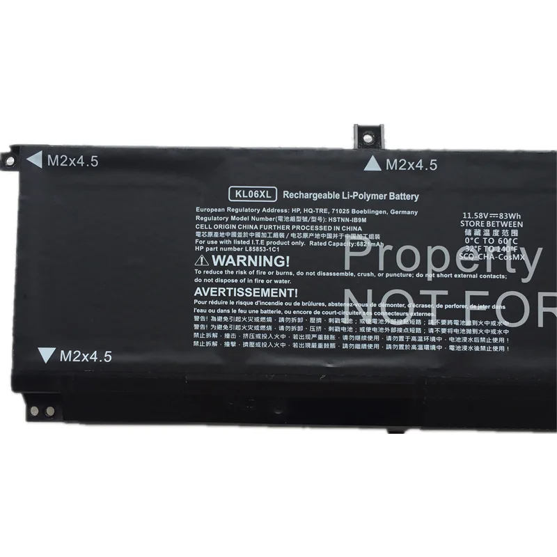 Laptop Battery KL06XL 11.58V/83 Wh HSTNN-IB9M L85853-1C1 L77034-005 For 15-EP0098NR Notebook Laptop Battery KL06XL