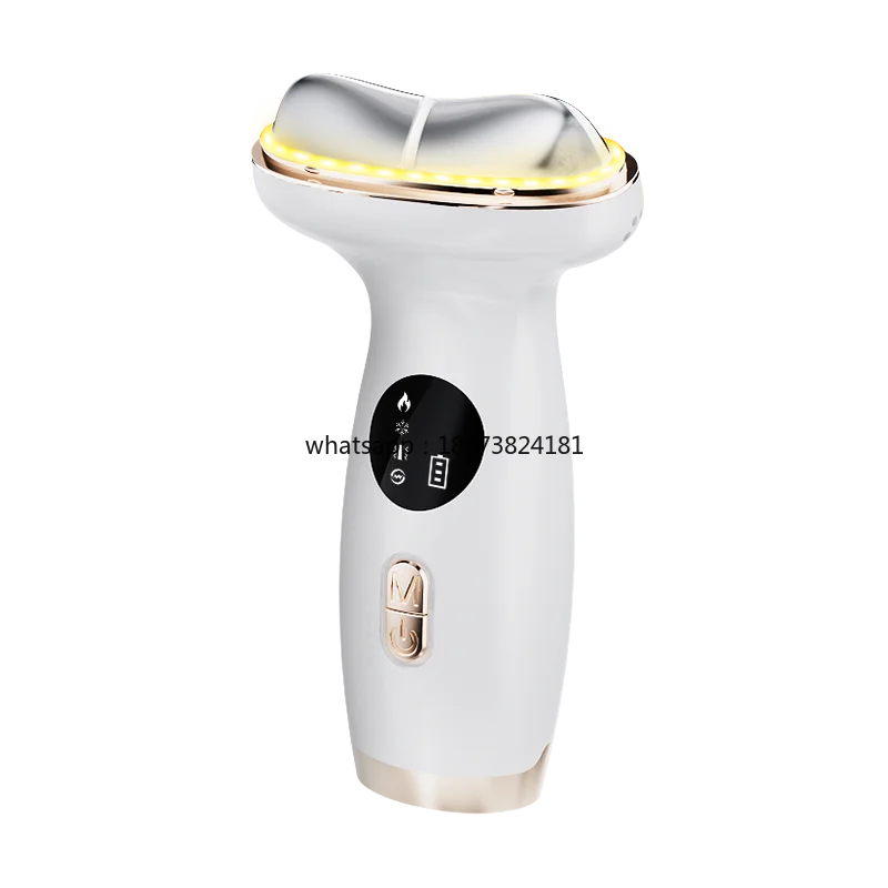 Nuovo design viso collo sollevamento massaggiatore 7 riscaldamento leggero impacco di ghiaccio viso e collo dispositivo di bellezza spedizione veloce