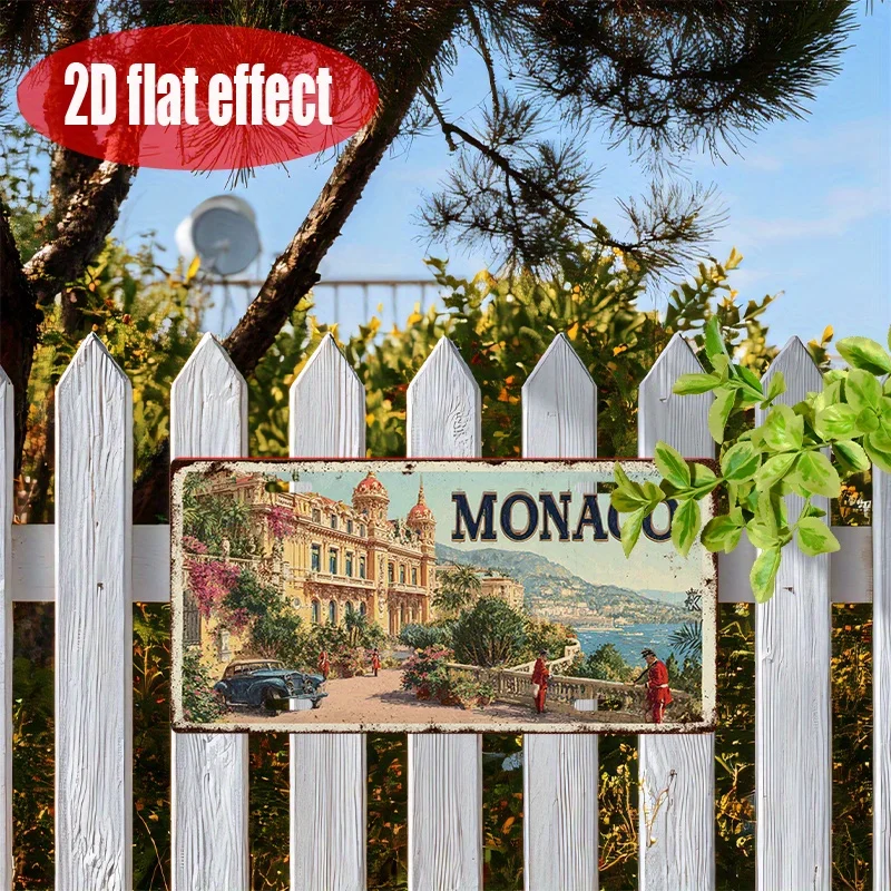 2D Flat, 1pc, for Decoration Solely, [ ], 2D Flat Printing, 1pc Pack, Vintage Metal Sign, Outdoor Wall Decor, 30.48Cm X 15.24Cm,