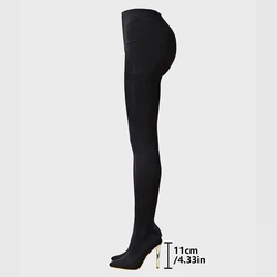 Aneikeh Sexy Stretch Fabric Over The Knee Boots Women Fashion Pantyhos Street Thigh High Shoes Party Nightclub Stripper Heels