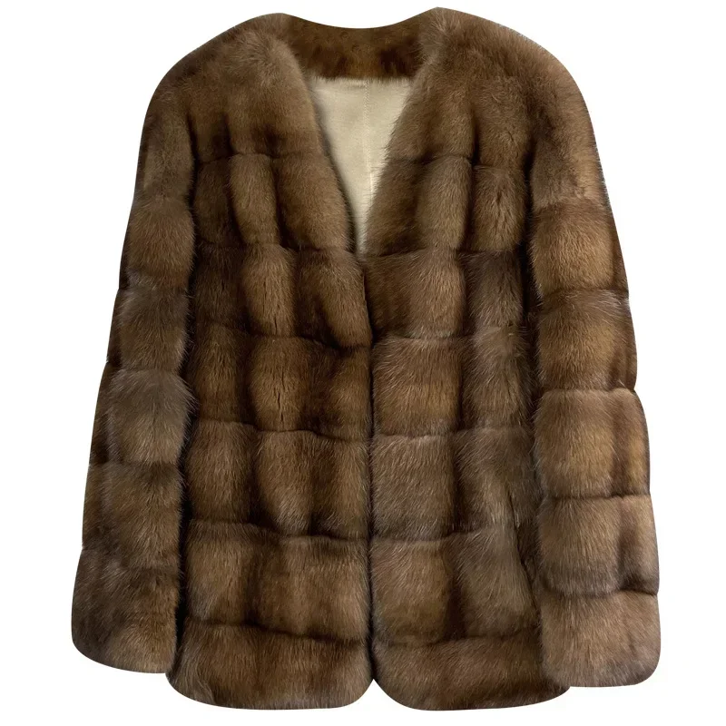 여성용 인조 모피 재킷 코트 중간 길이 코트 Y2K 스트리트웨어 오버코트 오픈 스티치 두꺼운 따뜻한 외투 가을 겨울 재킷