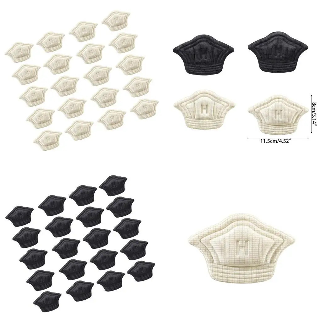 

Y1UC 10Pairs Heel Grip Cushions Inserts Reusable Adhesive Heel Guard Liner