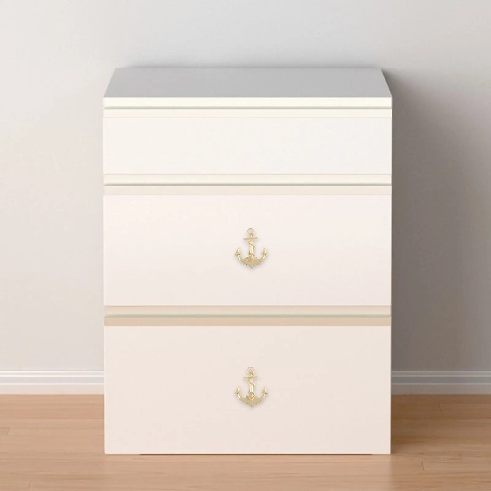 2Pcs Cabinet Handles Vintage Single Hole Rustic Anchor Drawer Pulls Nautical Decorative Knobs for Living Room Bedroom Dining