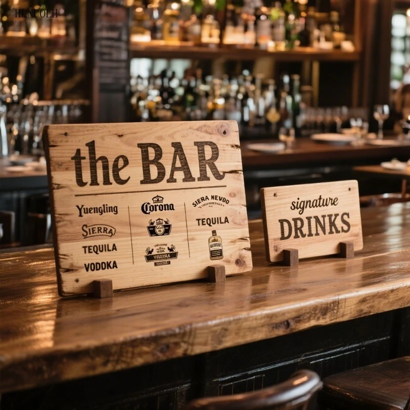 

Custom Personalized Bar Menu Sign,Custom Wedding Bar Sign,Table Decorations Menu,Drinks List Wooden Bar Sign,feature Drinks Menu
